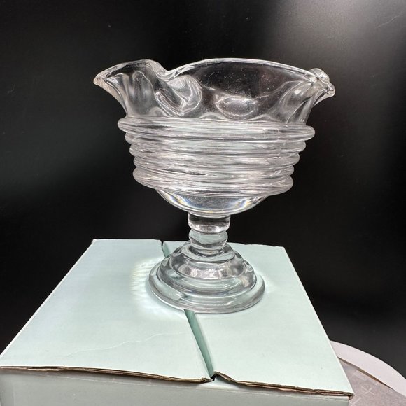 PartyLite Sundae Pillar Votive Candle Holder Retired Clear Glass Home Decor - Picture 3 of 8